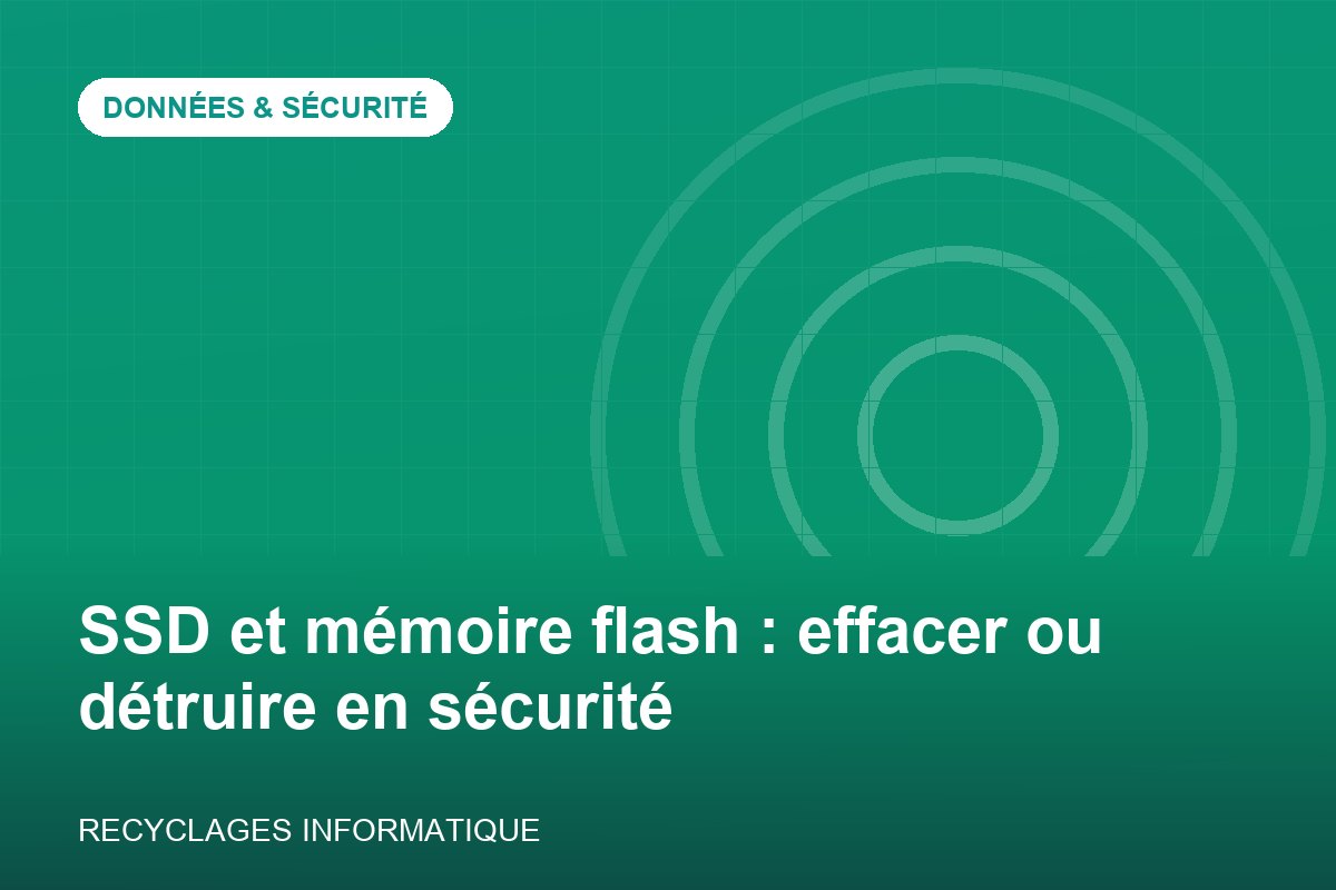 SSD et barrette de stockage NVMe d'ordinateur professionnel avant effacement des données