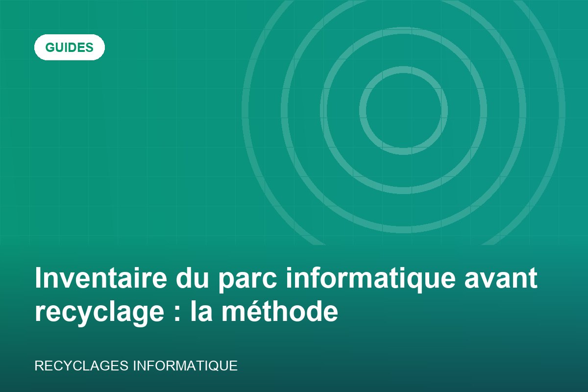 Relevé des numéros de série et étiquetage d'ordinateurs avant un inventaire de recyclage