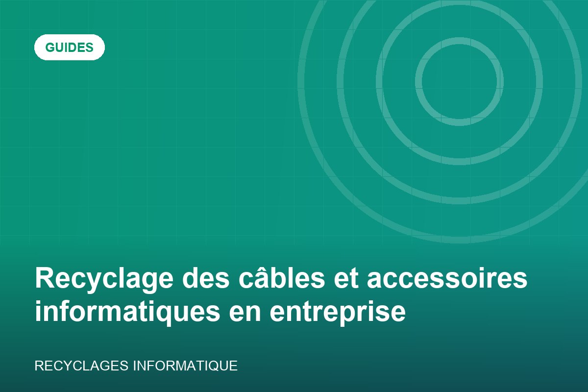 Câbles, chargeurs et accessoires informatiques triés par type avant leur recyclage