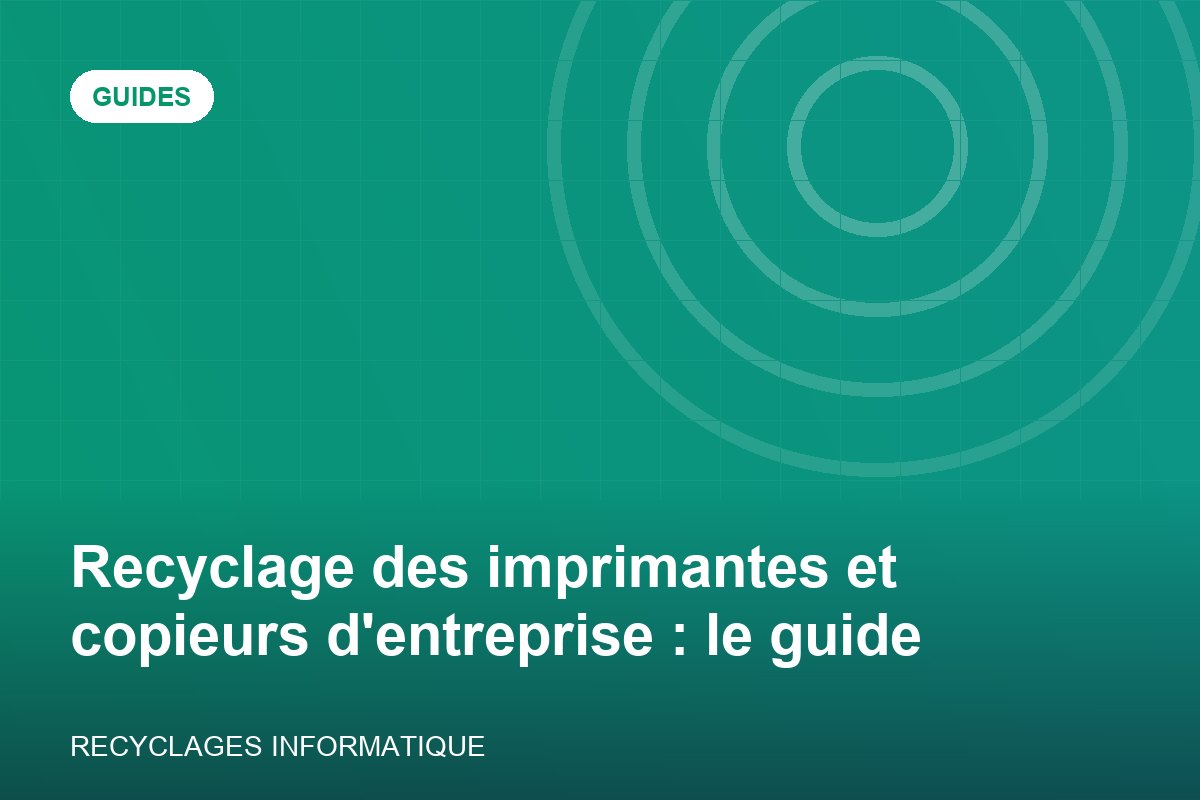 Copieur multifonction et imprimantes de bureau préparés pour le recyclage en entreprise