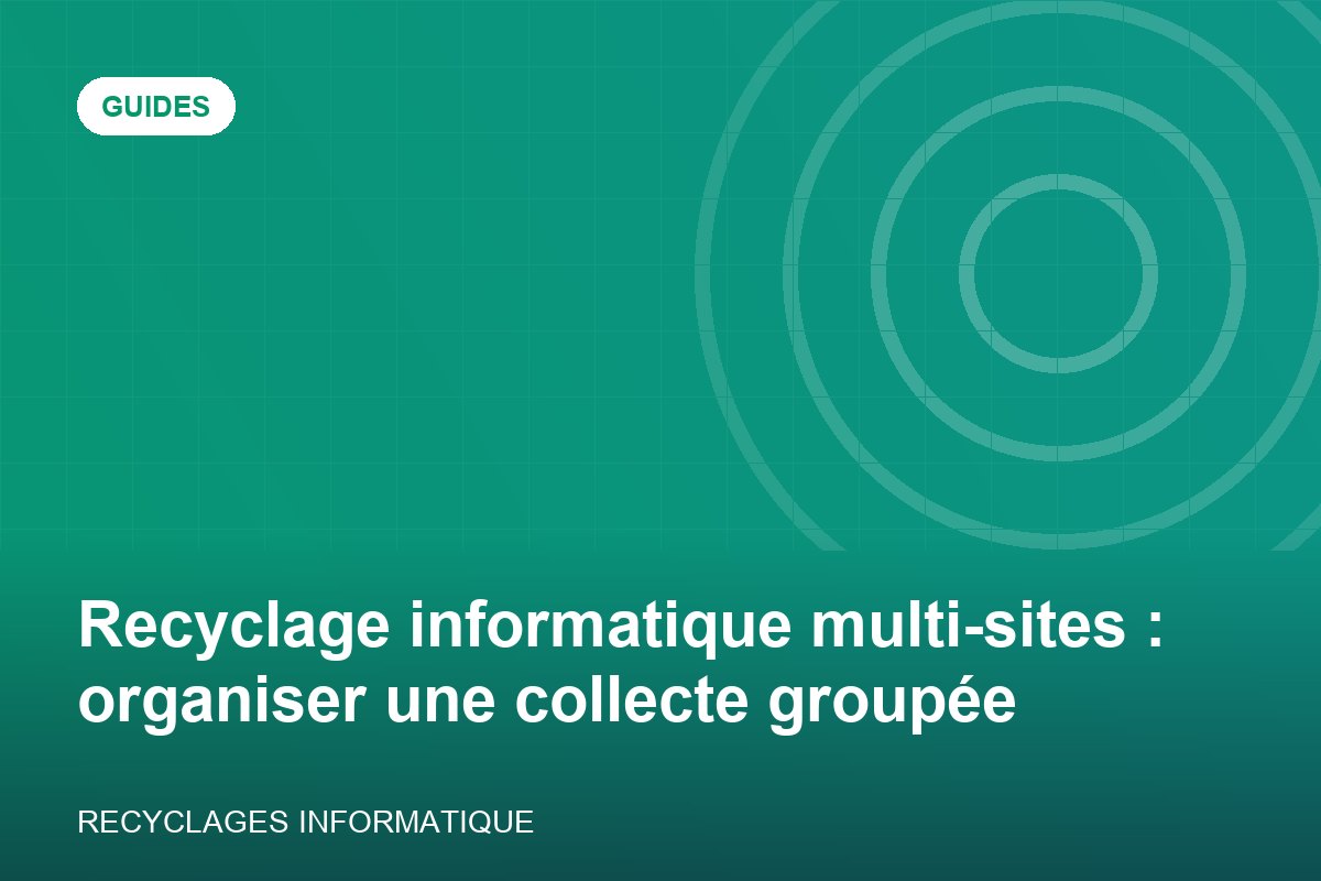 Cartons de matériel informatique étiquetés par agence pour une collecte multi-sites en entreprise